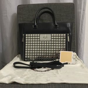 SOLD NWOT Rare Michael Kors Metal Square Bag